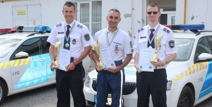 Nemcsak a pályán király: Szauer Gergő nyerte a rendőr gépkocsivezetők megyei versenyét