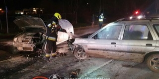 Ütközés után kigyulladt egy autó Mohácson