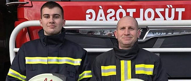 Együtt szolgál Mohácson apa és fia, Peterke András és Peterke Balázs Bálint a tűzoltóságon
