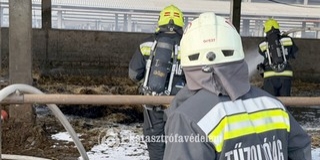 Lángoló istállót oltottak Sátorhelyen a mohácsi tűzoltók