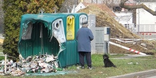 Megint lángolt egy szelektív konténer Mohácson