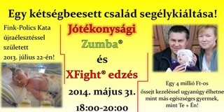 Zumbával és tae-boval gyűjtenek Lánycsókon a tízhónapos Fink-Polics Kata őssejt beültetésére