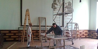 Mohácson a városháza díszterme és két erkélye teljes felújítása decemberre készül el