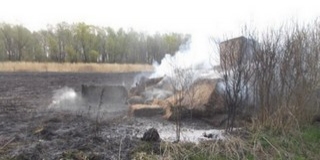 Nádbálák kaptak lángra egy ültetvényen Zalátán