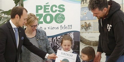Érdről érkezett hétfőn a Pécsi Állatkert félmilliomodik látogatója