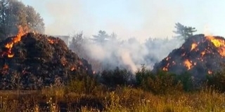 Még napokig füstölni fognak a Kővágószőlősön leégett bálák Még napokig füstölni fognak a Kővágószőlősön leégett bálák