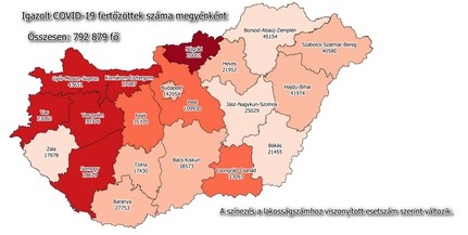 Tovább csökkent a napi új fertőzöttek száma