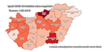 Ismét több száz új fertőzöttet azonosítottak a megyében