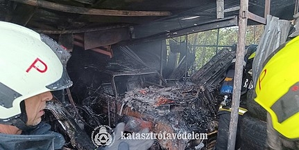 Darazsat akart irtani egy pécsi férfi, kiégett a garázsa Darazsat akart irtani egy pécsi férfi, kiégett a garázsa